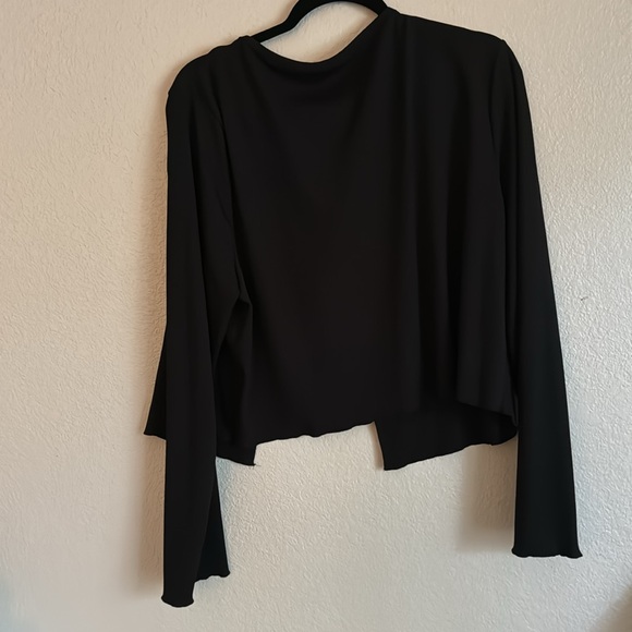 Black strawberry embellished light cardigan with string to tie it - Picture 2 of 3